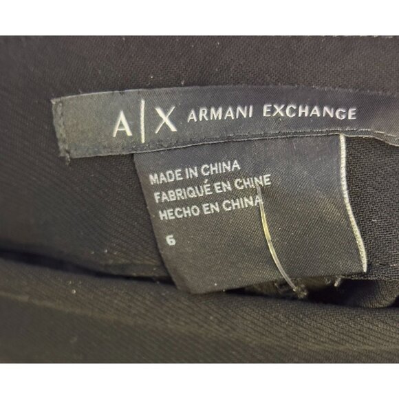 Armani Exchange Black & White Side Stripe Wide-Leg Pants 6 - Picture 4 of 5
